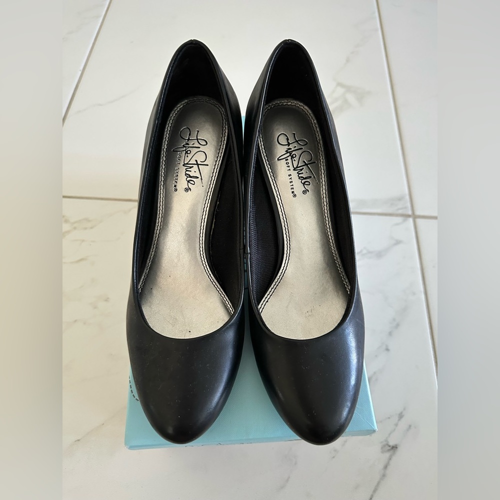 Life Stride Black Heels. Used, good condition